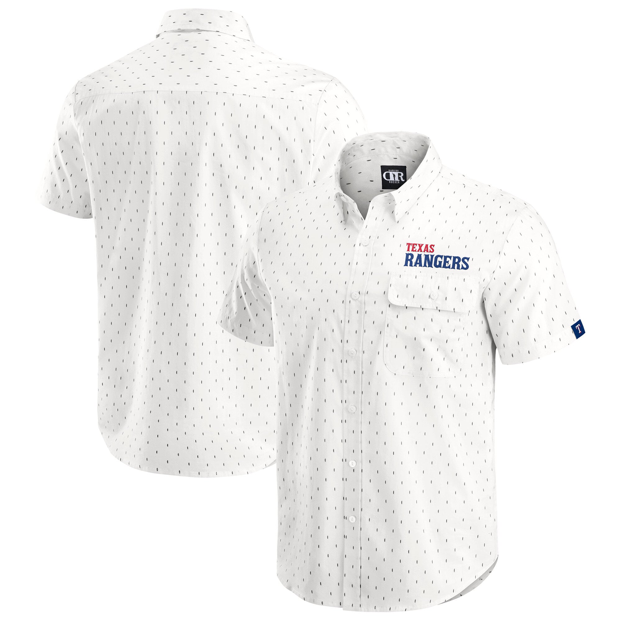 Chemise boutonnée imprimée Texas Rangers crème pour homme de la collection Darius Rucker par Fanatics